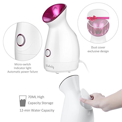 Vaporizador Facial Sauna Spa Wolady Susana Facial Vapor Spa Vaporizador Facial Vapor Térmico Nano Spray Nano Ionic Humidifier Facial Susana Limpieza Profunda Poro Espinillas Vaporizer Facial Steamer