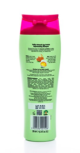 Vatika Naturals Champú rejuvenecedor de proteínas de huevo para cabello dañado/dividido, 200 ml