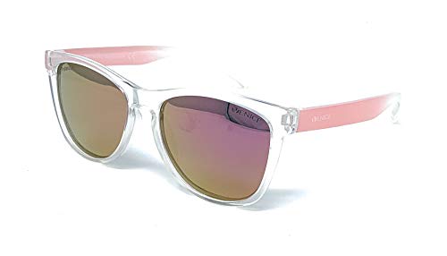 VENICE EYEWEAR OCCHIALI Gafas de sol Polarizadas para niño (Rosa-Transparente)