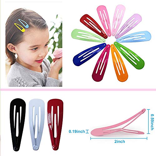 Viccess 120 Piezas horquillas pelo niñahorquillas pelo niña clips pelo niña pinzas de pelo niña metal,20 Colores (120pcs)