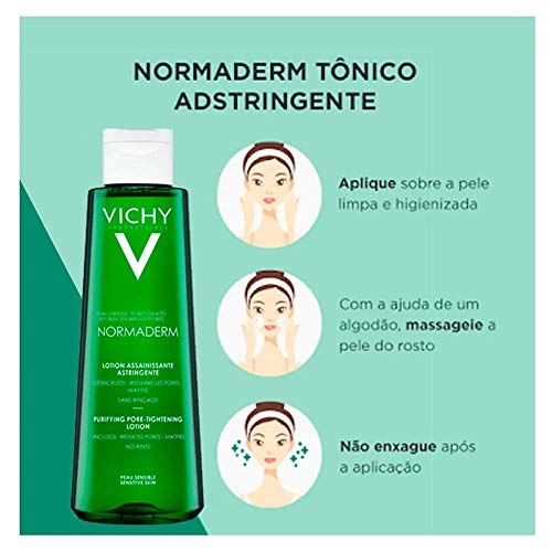 Vichy Normaderm - tratamientos para machas y acné (Piel grasosa, Anti-acne, Anti-shine, Suavizar, Soothing, Botella, Apply morning or evening with a cotton pad on cleansed skin.)