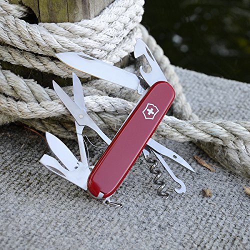 Victorinox Huntsman, Navaja Multiusos, 15 Usos, Rojo