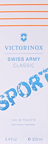 Victorinox Swiss Army Classic Sport 100 ml eau de toilette Hombres - Eau de toilette (Hombres, 100 ml, Envase no recargable, Manzana, Cilantro, Yuzu, Coriander leaves, Yuzu, Green apple, Lavanda, Romero)