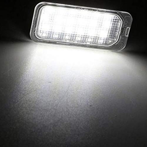 VIGORFLYRUN PARTS LTD 2pcs 18 LED Luz de Matrícula Bombilla Licencia Número Placa Lámparas de Luz para F-ORD Kuga Fiesta F-ocus M-ondeo/For XF XJ, 18 LED Canbus 12V Error Free Xenón Blanco