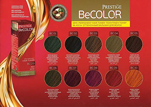 Vips Prestige - BeColor Tinte Semi Permanente Color Rojo Cobrizo BC10, Sin Amoniaco Sin Peroxide