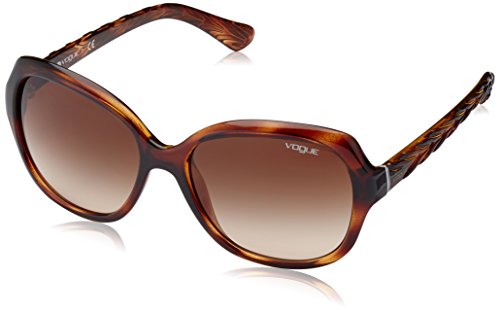 Vogue 0Vo2871S Gafas de sol, Striped Dark Havana, 56 para Mujer