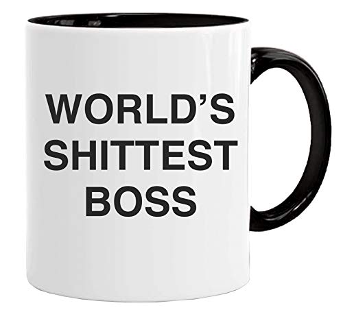 World's SHITTEST Boss - Taza y caja de regalo, diseño de jefe de 11 oz