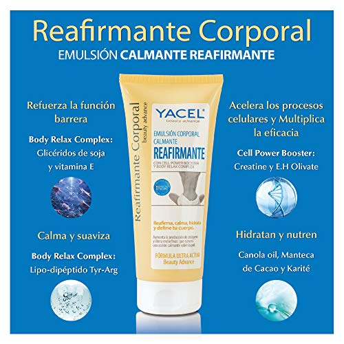 Yacel Reafirmante Corporal, Emulsión Calmante Hidrata y Define Cuerpo 200ml