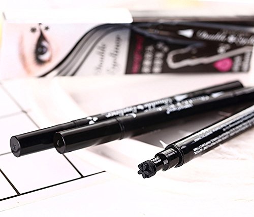 Yuccer Delineadores de Ojos Liquido, Eyeliner Waterproof Stamp, Lapiz de Ojos Impermeable Cosméticos de Maquillaje (4 piezas)