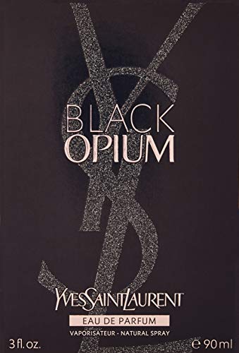 YVES SAINT LAURENT BLACK OPIUM - Agua de perfume vaporizador para mujer, 90 ml