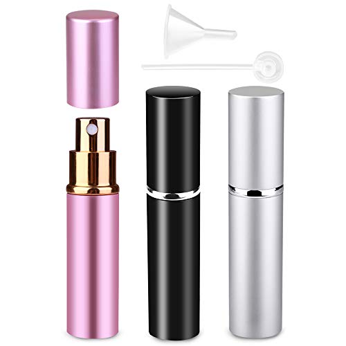 Zingso - Botellas de Perfume Recargables (3 Unidades, 6 ml, con Embudo)