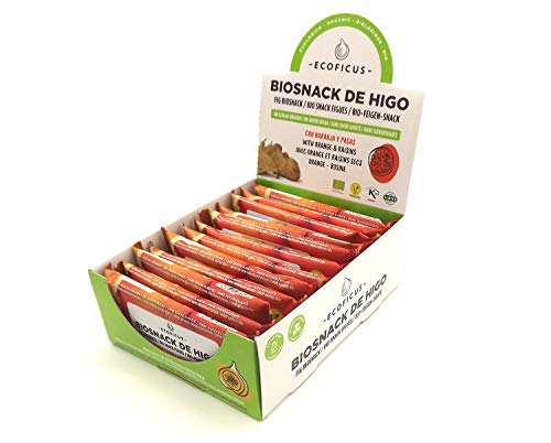 12x Barrita ecológica de higo con naranja y pasas - Snack de higo bio