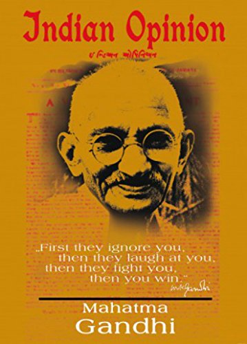 1art1 Mahatma Gandhi - Indian Opinion, Primero Te Ignoran, Amarillo Póster Fotomural (250 x 180cm)