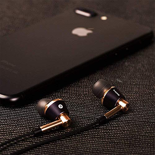 1MORE Triple-Driver HiFi Auriculares In-ear Hi-Res Audio con Cable Integrado de Control Remoto y Micrófono para iPhone y Android Teléfono móviles,E1001 Oro