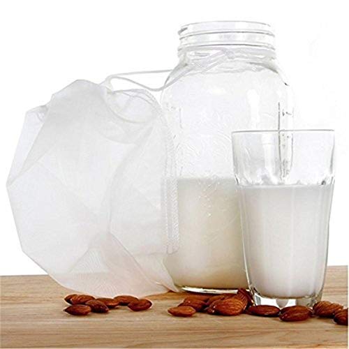 2 bolsas de leche de calidad profesional para tuercas - grande 30 x 30 cm grado comercial - bolsa de leche de almendra reutilizable y colador de alimentos multiusos - malla fina de nailon