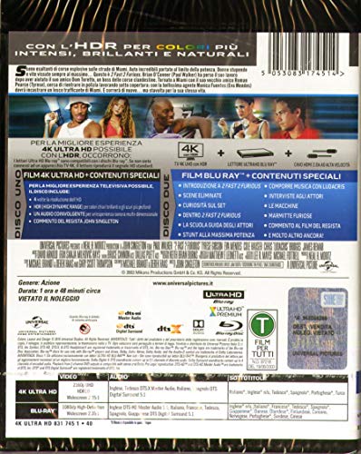 2 Fast 2 Furious (Blu-Ray 4K Ultra HD+Blu-Ray) [Italia] [Blu-ray]
