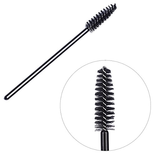 300 Pcs Desechable Mascara Pestañas Pestañas Cepillo para Pestañas Extensión Ceja y Maquillaje Color Negro