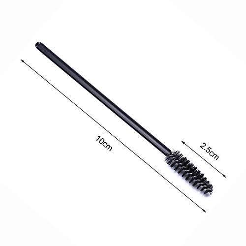 300 Pcs Desechable Mascara Pestañas Pestañas Cepillo para Pestañas Extensión Ceja y Maquillaje Color Negro