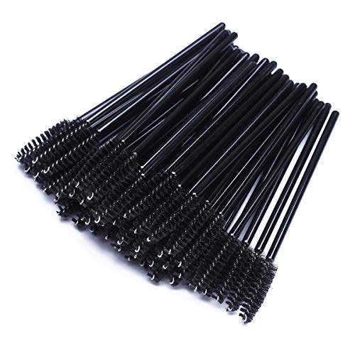 300 Pcs Desechable Mascara Pestañas Pestañas Cepillo para Pestañas Extensión Ceja y Maquillaje Color Negro