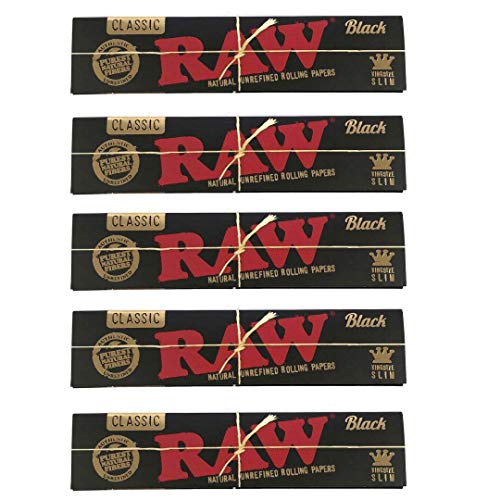 (5X) Raw Negro Papeles de Liar - White Ash - Bigsmokesupplies