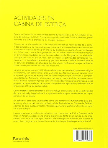 Actividades en cabina de estética (Imagen Personal)