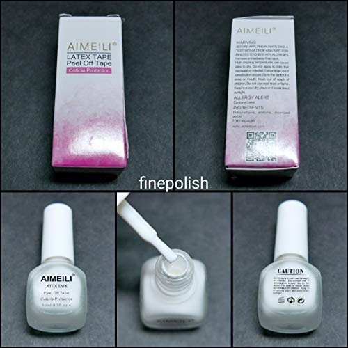 AIMEILI Látex Líquido Para Uñas Peel Off Stamping Nail Art Protección de la Piel y los Dedos para Decorar Uñas 15ml
