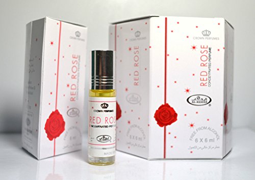 Al-Rehab rosa roja caja de 6 x 6 ml Perfume Petróleo – directa de al Rehab UK distribuidor