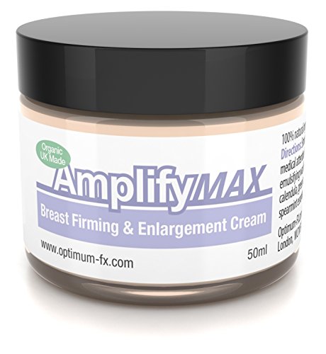 Amplify MAX Crema Reafirmante de Senos Mejorada Para 30 Días 11 Formas Para Lograr un Busto Más Firme y Lleno RÁPIDAMENTE Fabricada en el Reino Unido Natural y Orgánica 50ml