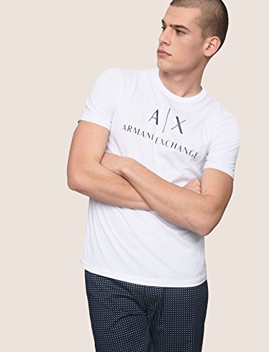 Armani Exchange 8nztcj Camiseta, Blanco (White 1100), X-Large para Hombre