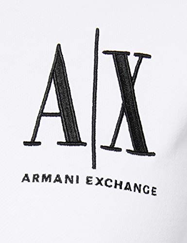 Armani Exchange Icon Project Hoodie Capucha, Blanco (Optic White 1000), X-Small para Mujer