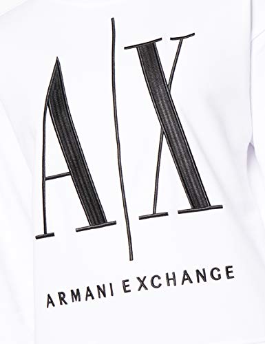 Armani Exchange Icon Project Sweat Sudadera, Blanco (Optic White 1000), Medium para Mujer