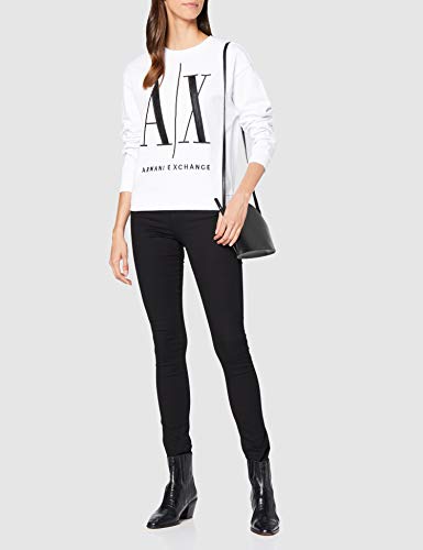 Armani Exchange Icon Project Sweat Sudadera, Blanco (Optic White 1000), Medium para Mujer