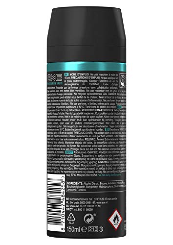 AXE Apollo - Desodorante Bodyspray para hombre, 48 horas de protección, 150 ml, pack de 3