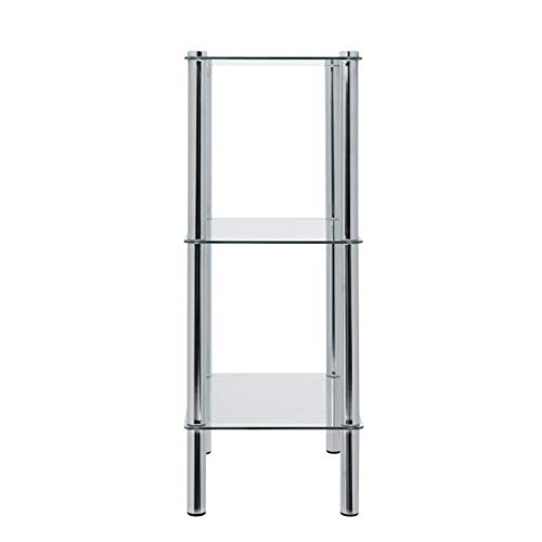 Axxentia Bad 282130 Solanio - Mueble de 3 estanterías de Metal y Cristal (40 x 30 x 77 cm) [Importado de Alemania]