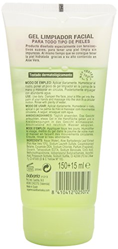 Babaria Aloe Vera - Gel limpiador facial, 150 ml