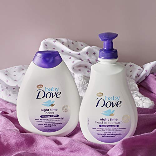 Baby Dove Loción para bebés Noches Tranquilas - Pack de 6 x 400 ml (Total: 2400 ml)