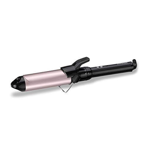 BaByliss C338E Tenacilla de pelo de 38 mm, 10 ajustes de temperatura, moldeador de pelo, cable profesional giratorio, recubrimiento Sublim Touch con punta fría de agarre