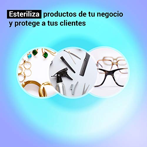 Baintex Esterilizador UV-C Luz Ultravioleta – Elimina Virus, Gérmenes y Bacterias en Accesorios de Peluquería, Belleza, Estética y Objetos de Uso Cotidiano