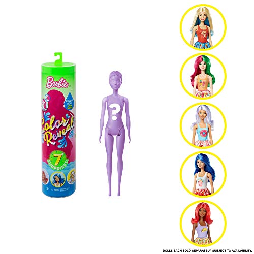 Barbie Reveal 2da ola Inspirada en la gastronomía, muñeca que cambia de color con agua (Mattel GTP41) , color/modelo surtido