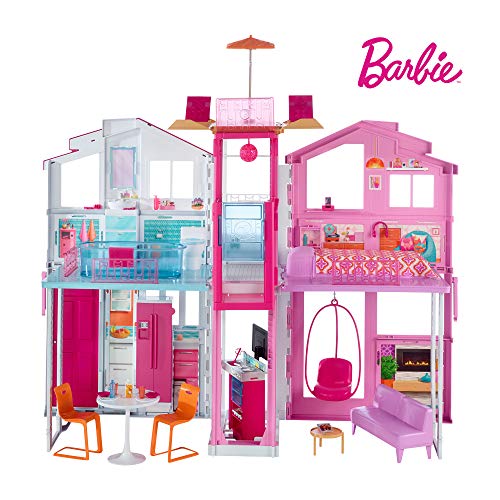 Barbie - Supercasa - casa muñecas, regalo para niñas y niños 3-9 años (Mattel DLY32)