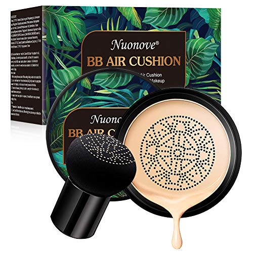 BB Cream, CC Creme, Líquida Fundación, Mushroom Head Air Cushion BB Cream, Ocultador, Base de Maquillaje, Maquillaje de Larga Duración, Hidratante Corrector Permeable al aire Brillo natural