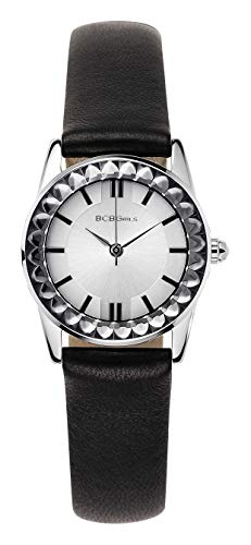 BCBG MAX Azria GL2013 - Reloj analógico de Cuarzo para Mujer con Correa de Piel, Color Negro