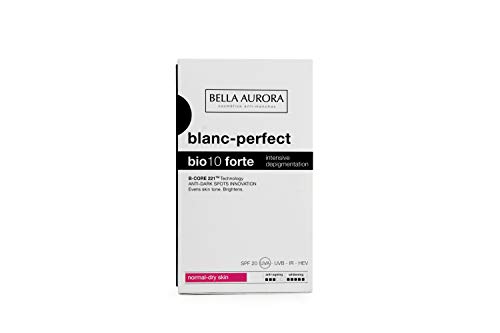 Bella Aurora Bio 10 Forte Crema Anti-Manchas Facial Piel Normal-Seca SPF 20, Anti-edad, Despigmentante Cara, 30 ml