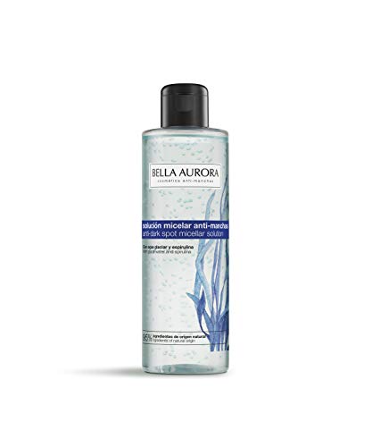 Bella Aurora Solución Micelar Anti-Manchas, Limpiador Aclarante e Iluminador, Textura Fluida, Unifica el Rostro y Difumina las Arrugas, 200 ml