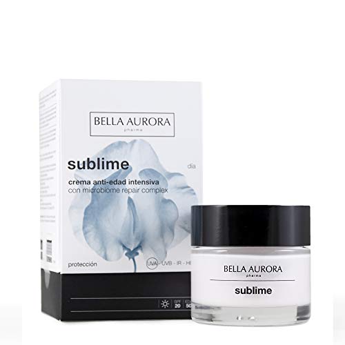 Bella Aurora Sublime Día Crema Anti-Edad Intensiva para Mujer con Microbiome Repair Complex SPF 20 Tratamiento Facial para Todo Tipo de Pieles, 50 ml