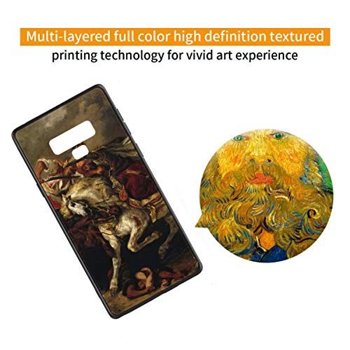 Berkin Arts Eugene Delacroix para Samsung Galaxy Note 9/Caja del teléfono Celular de Arte/Impresión Giclee UV en la Cubierta del móvil(Lotta di Giaour e Pasha)