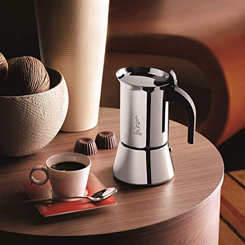 Bialetti Venus Cafetera Italiana Espresso, Acero, Plateado, 4 Tazas