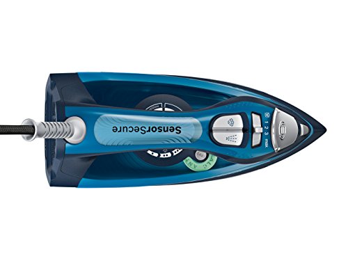 Bosch TDA703021A, Plancha de Vapor, 3000W, Vapor Constante 50 g/min, Cerámica, Color Azul