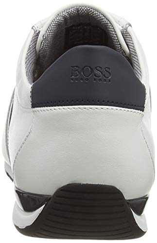 BOSS Saturn_lowp_lux4, Zapatillas para Hombre, Blanco (White 100), 43 EU