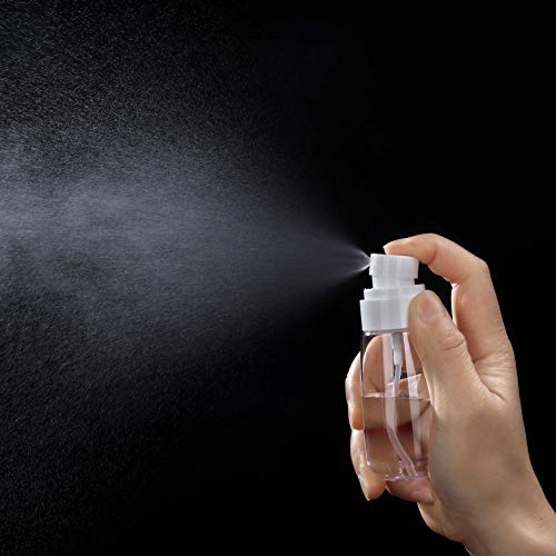 Bote Spray Botella de Aerosol Vacío Plástico Transparente Niebla Fina Atomizador de Viaje Recargable Conjunto de Botellas Maquillaje Vacio de Agua Claro Contenedor (3 × 60 ML)